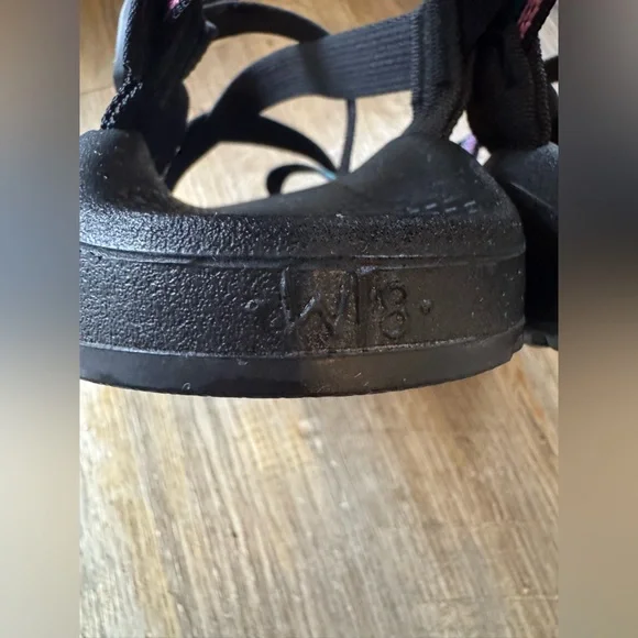 Chaco Z Cloud 2 Toe Loop Sandal Women Sz 8 Cobble Tea Rose Color block Pattern - Picture 5 of 7